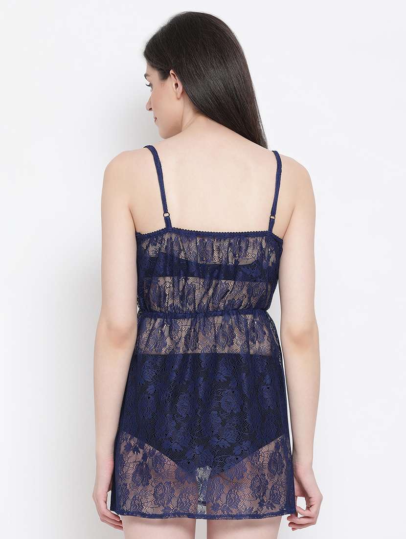 navy blue lace babydoll - 18035894 -  Standard Image - 3