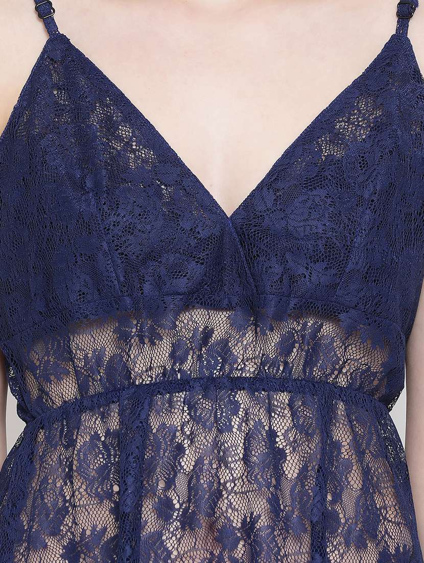 navy blue lace babydoll - 18035894 -  Standard Image - 5