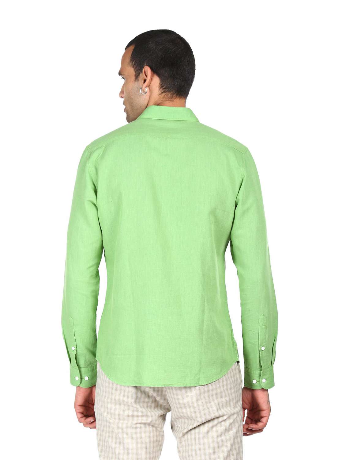 mens solid casual shirt - 18038441 -  Standard Image - 3