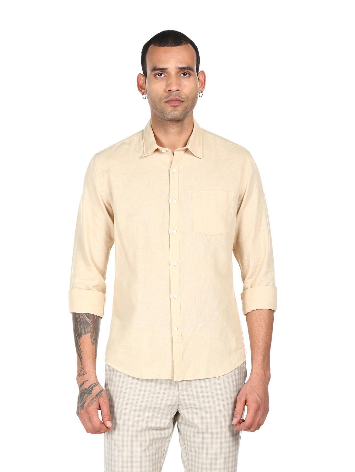 mens solid casual shirt - 18038454 - Zoom Image - 0
