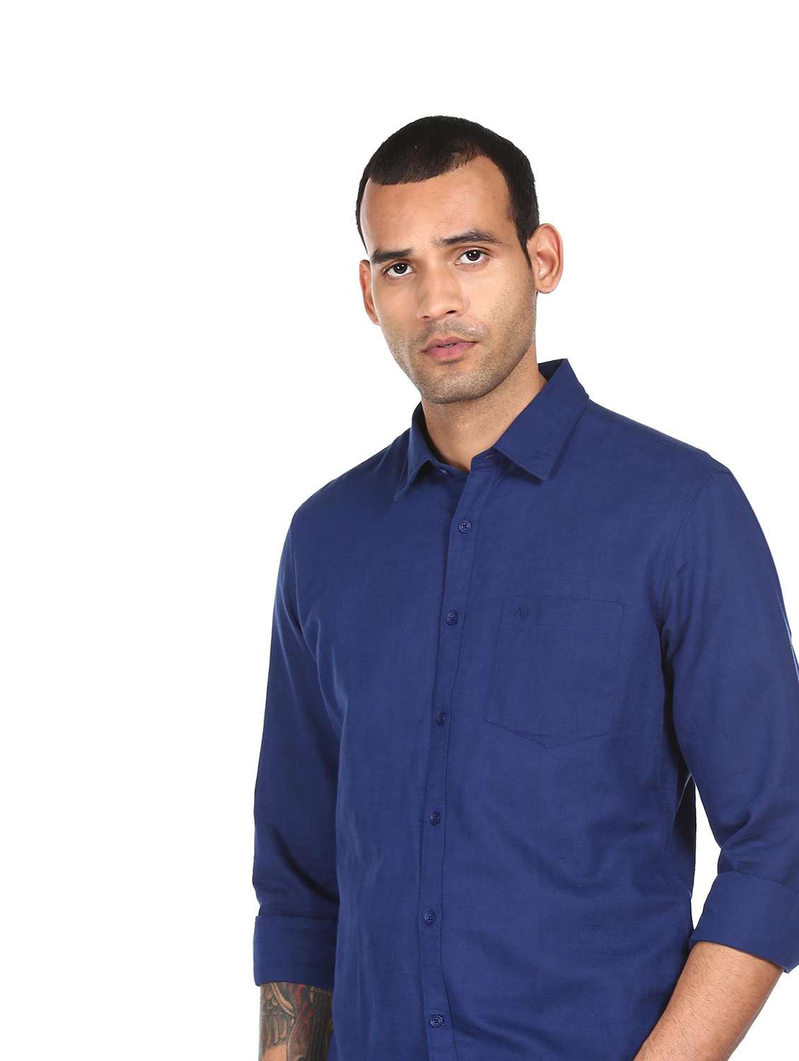 mens solid casual shirt - 18038455 -  Standard Image - 3