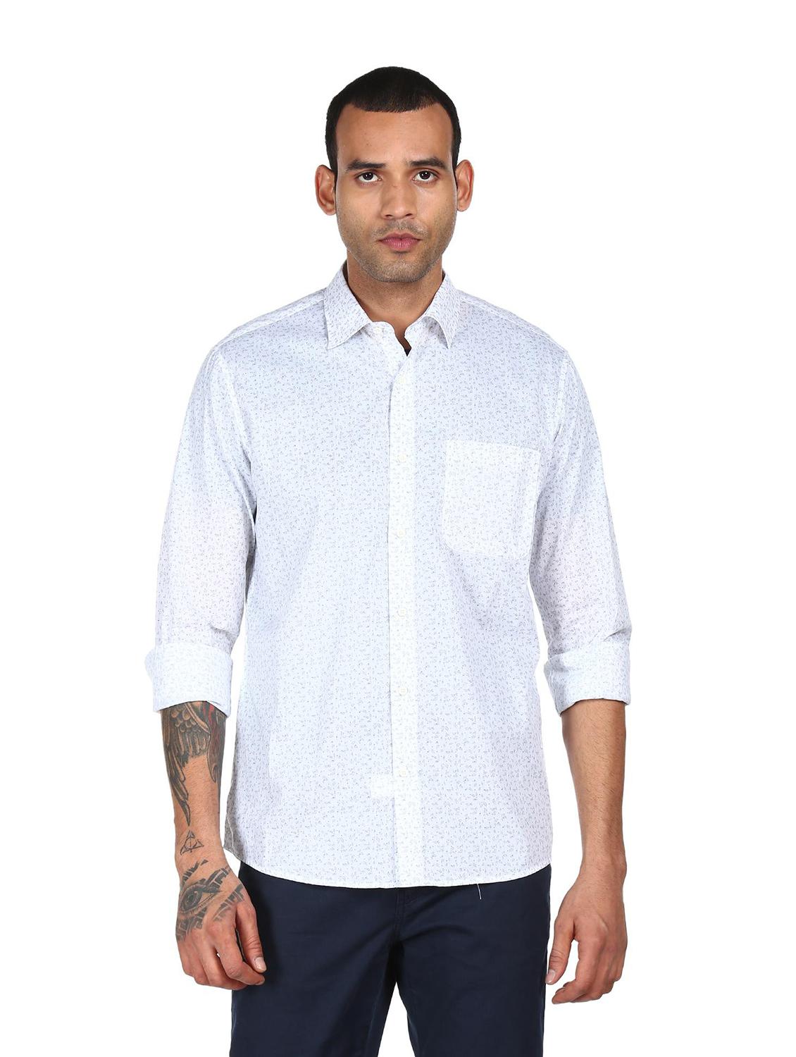 mens micro print casual shirt - 18038486 -  Zoom Image - 0