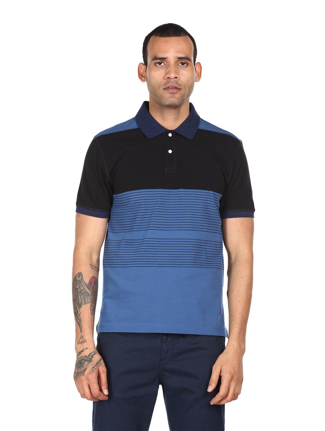 blue striped polo t-shirt - 18038547 -  Zoom Image - 0