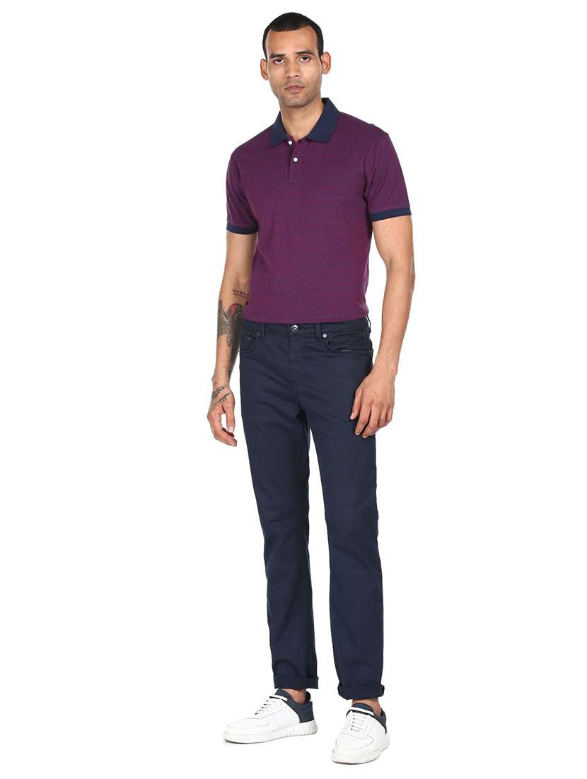 blue printed polo t-shirt - 18038550 -  Standard Image - 3