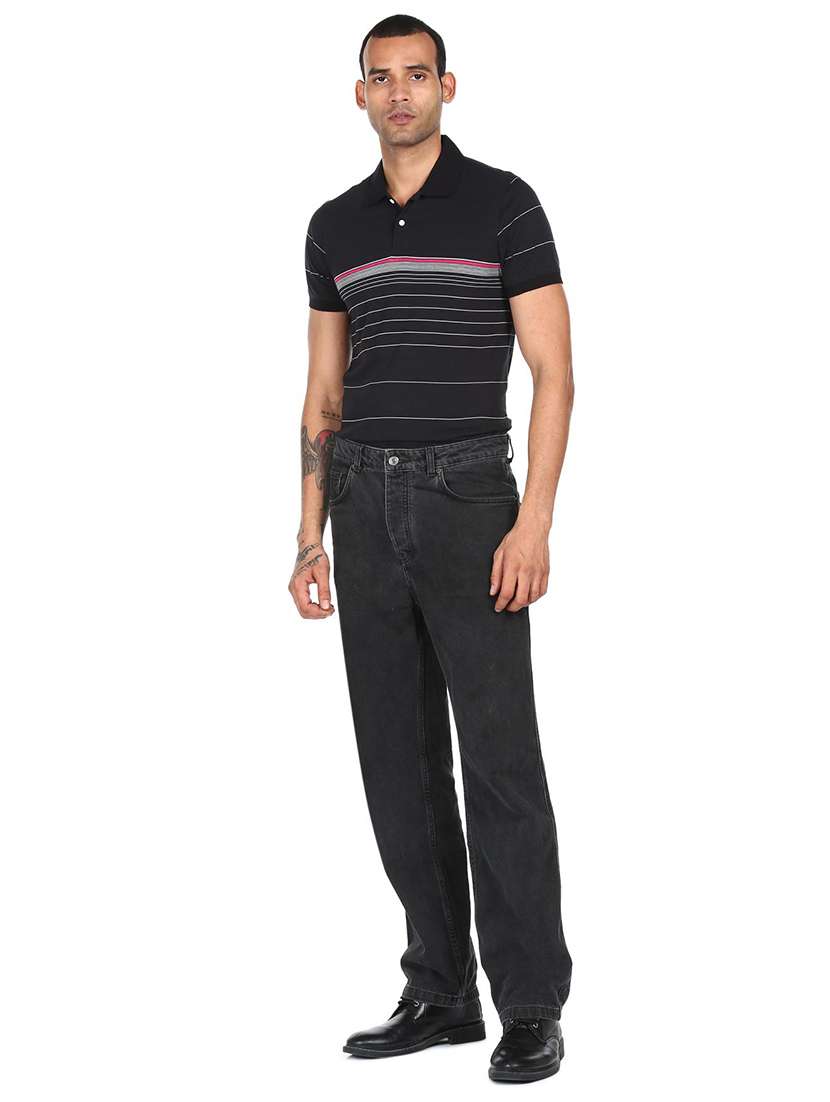 black striped polo t-shirt - 18038572 -  Standard Image - 3