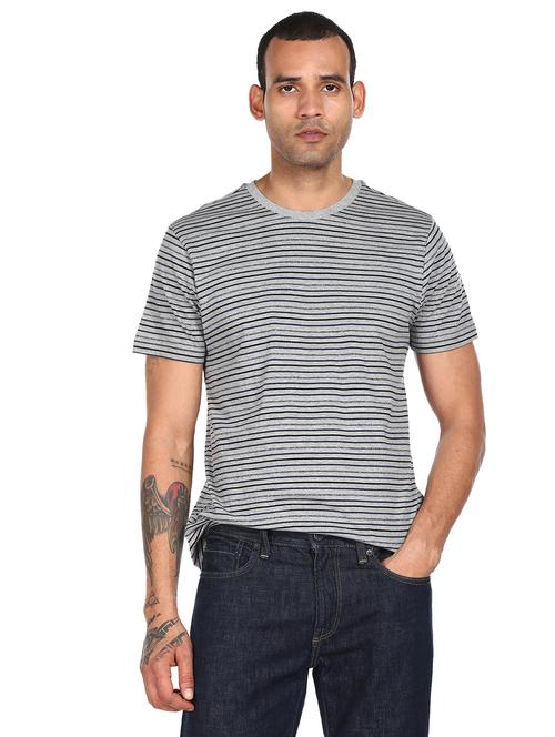 grey striped t-shirt - 18038579 - Standard Image - 0