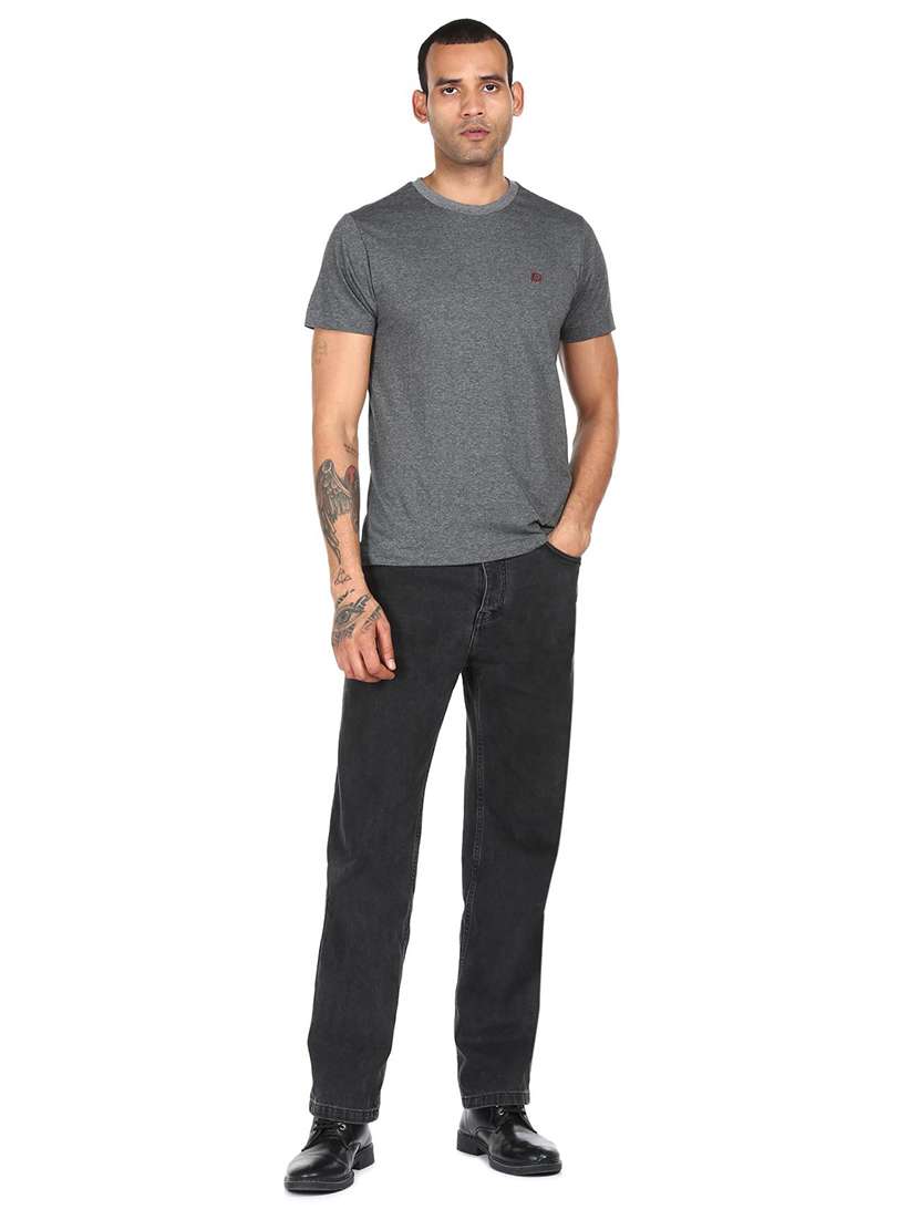 grey self design t-shirt - 18038582 -  Standard Image - 3