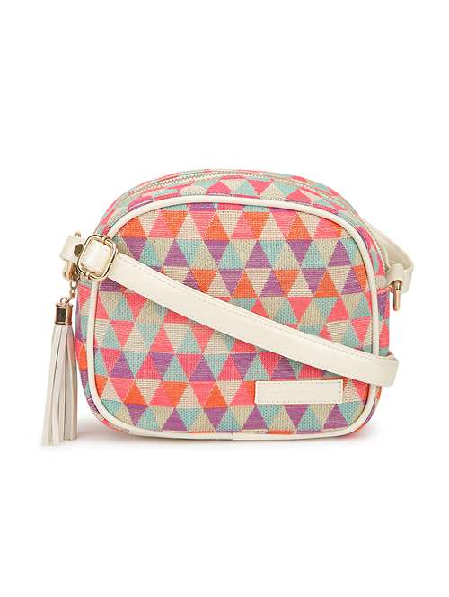 white leatherette (pu) sling bag - 18038702 - Standard Image - 0