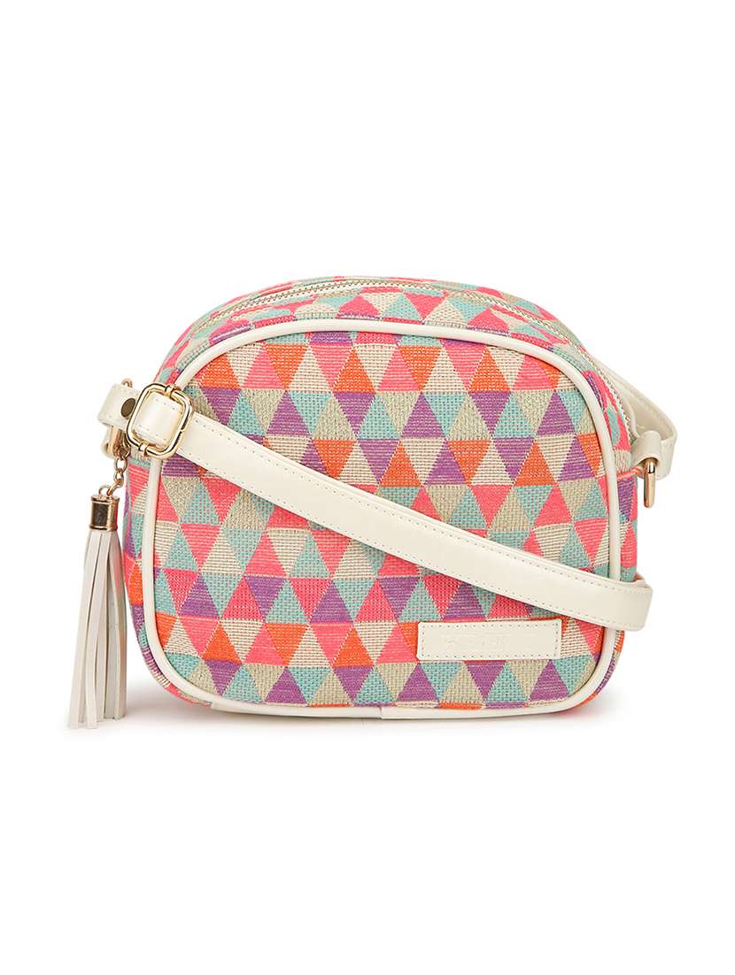 white leatherette (pu) sling bag - 18038702 - Zoom Image - 0