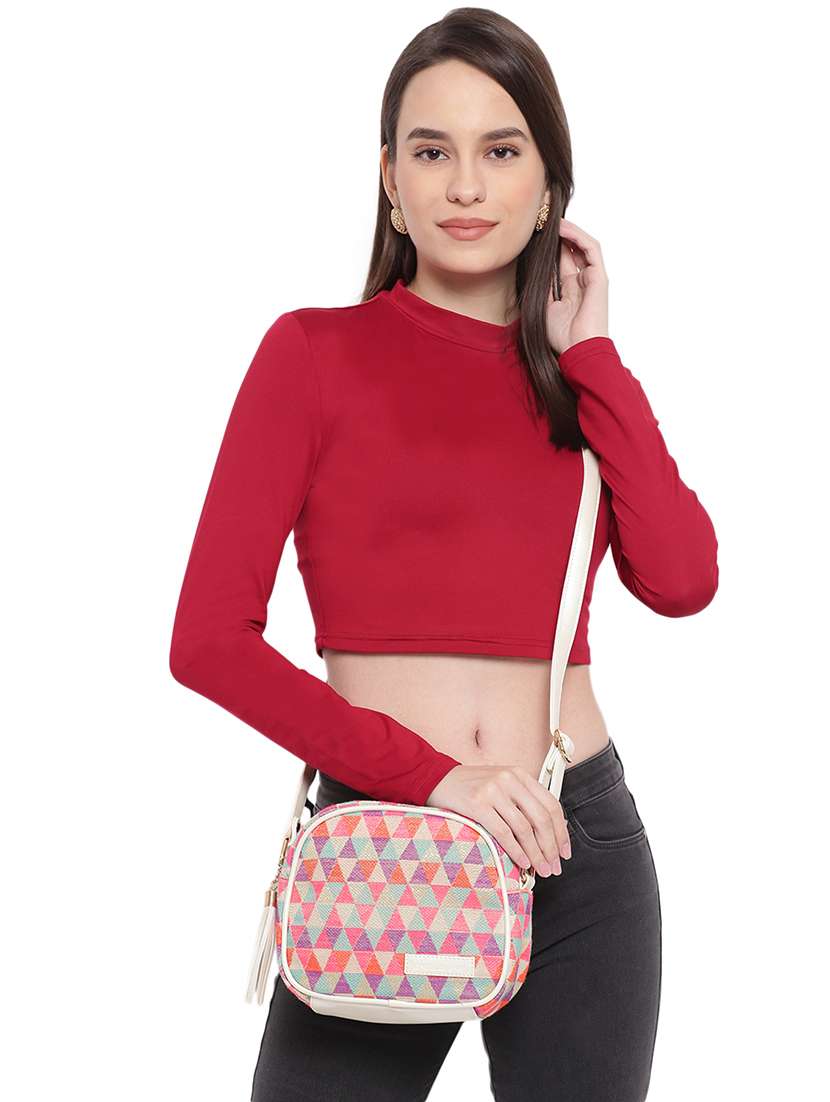white leatherette (pu) sling bag - 18038702 - Standard Image - 5