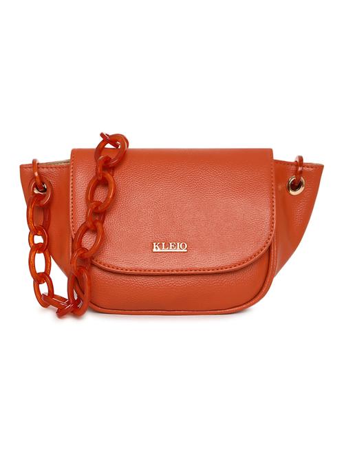 tan leatherette (pu) sling bag - 18038786 - Standard Image - 0