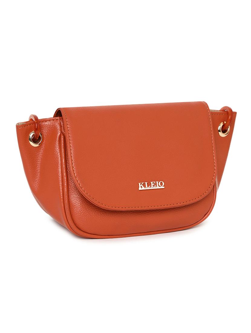 tan leatherette (pu) sling bag - 18038786 - Standard Image - 3
