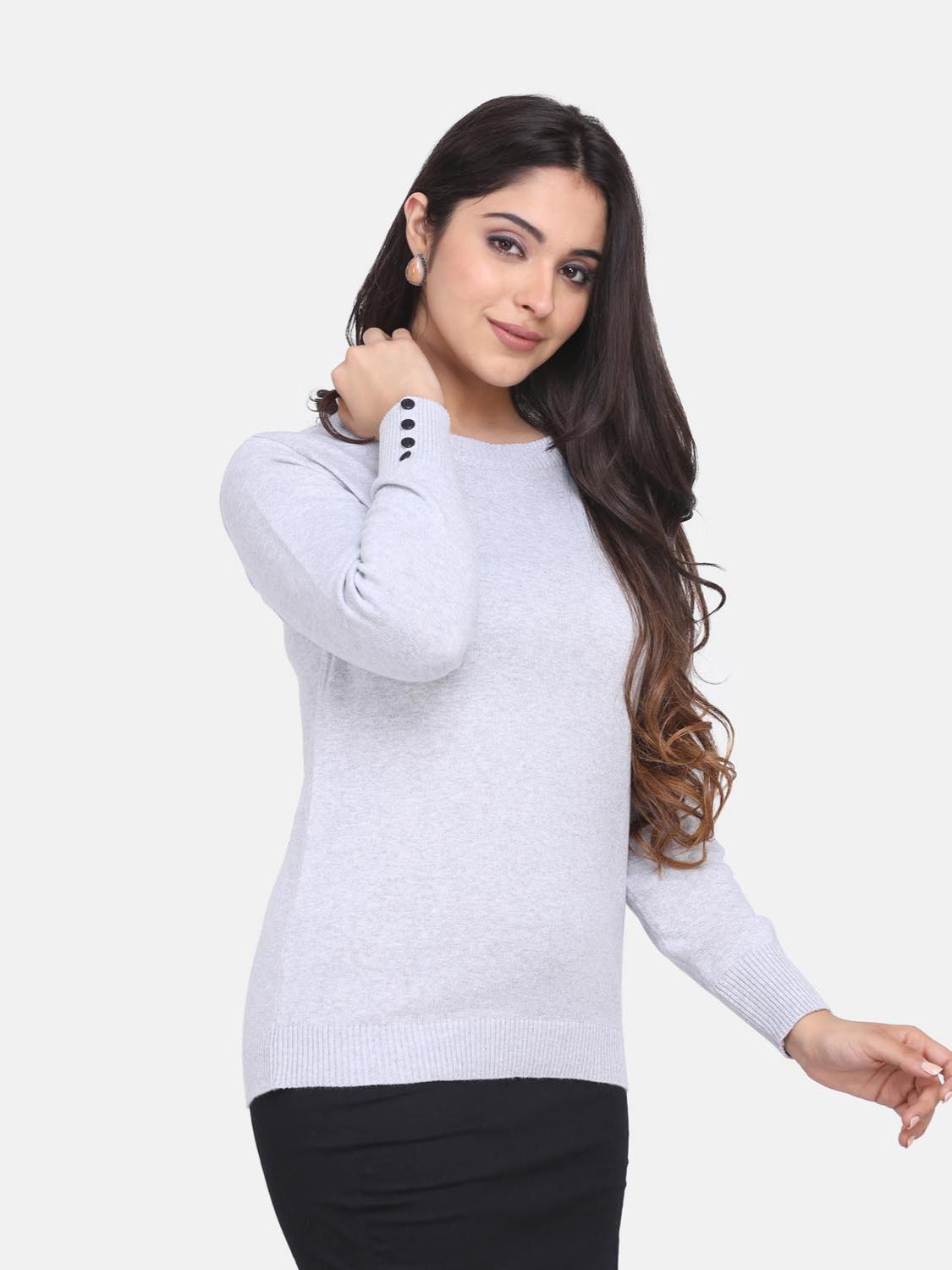 "wear this elegant grey sweater over  - 18039184 -  Zoom Image - 0