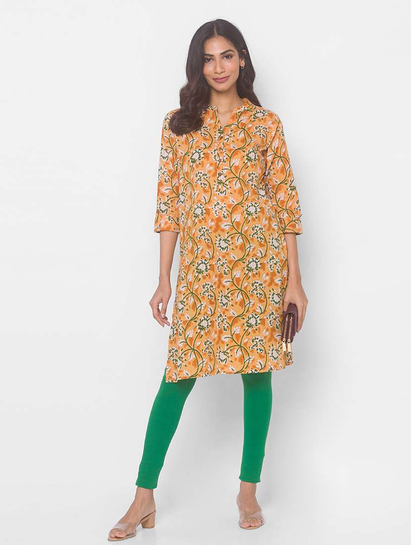 floral straight kurta - 18039526 - Standard Image - 3