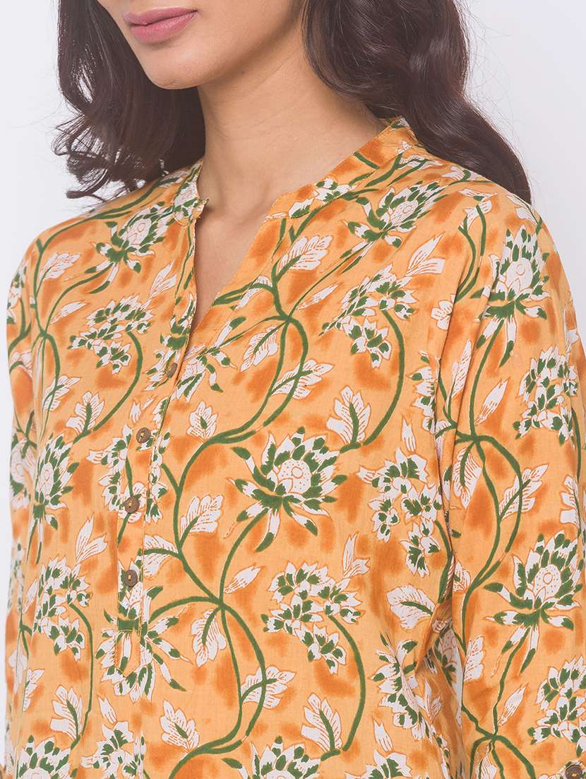 floral straight kurta - 18039526 - Standard Image - 5
