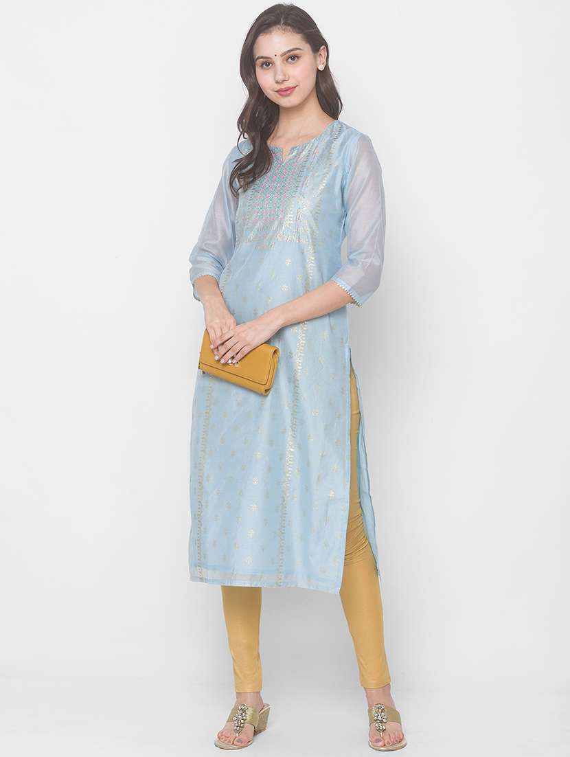 women's straight kurta - 18039545 -  Standard Image - 3