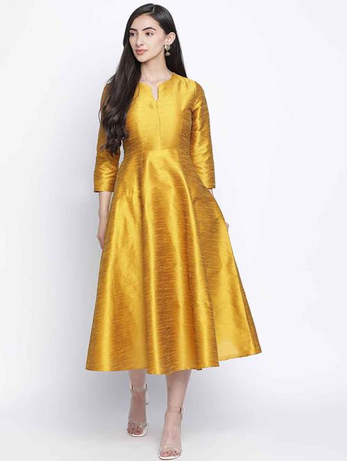 notch neck solid a-line dress - 18039722 -  Standard Image - 0