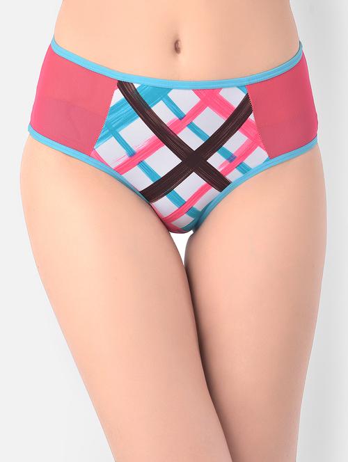mid rise checkered hipster panty - 18040507 - Standard Image - 0