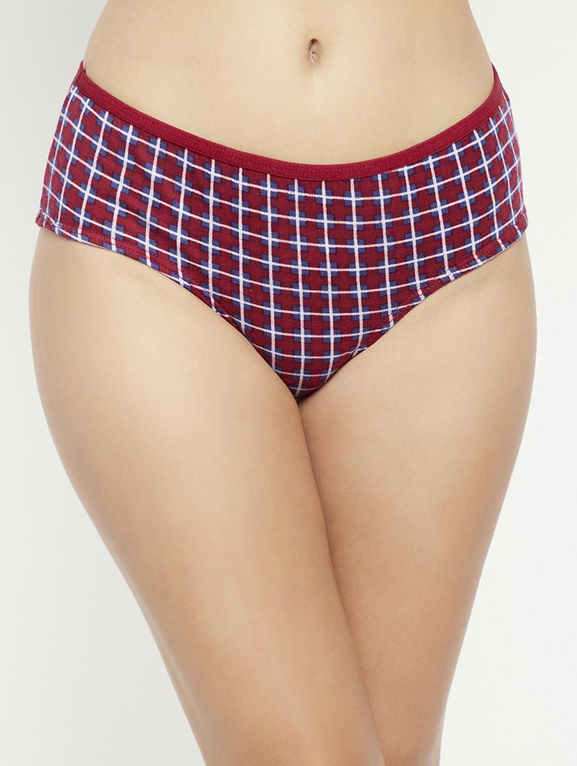 red checkered hipster panty - 18040512 -  Zoom Image - 0