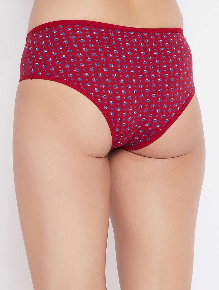 red printed hipster panty - 18040529 -  Standard Image - 3