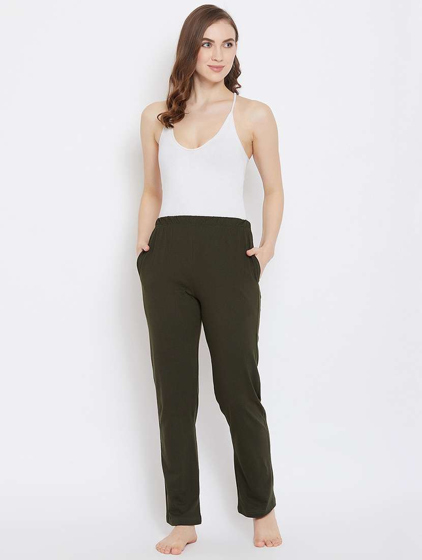 mid rise solid pajama - 18040636 -  Standard Image - 3