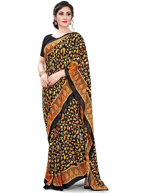 floral printed saree  with blouse - 18040973 -  Standard Image - 0