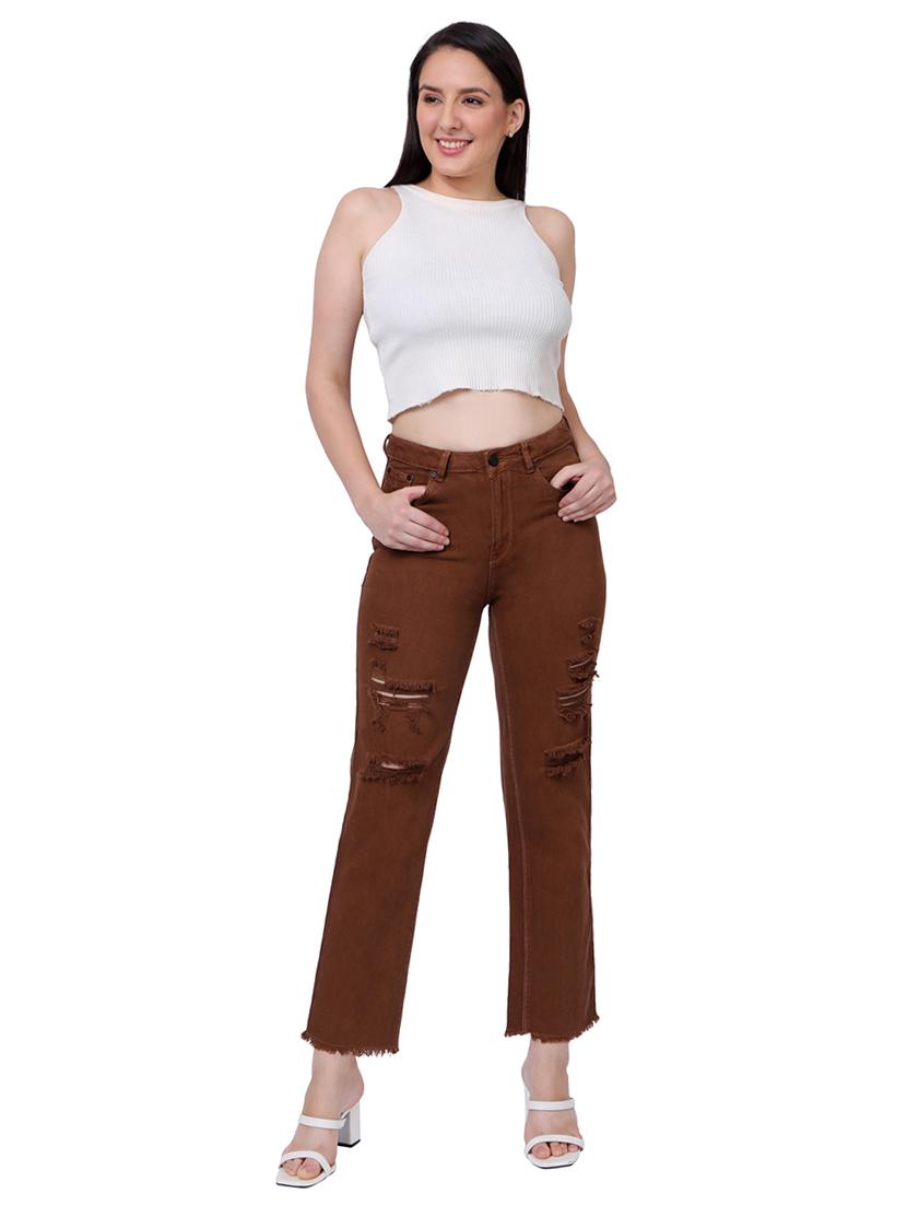 mid rise distressed jean - 18041266 - Standard Image - 3