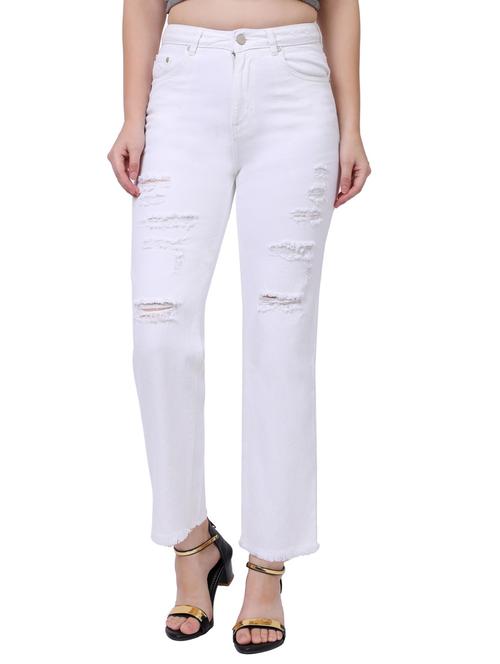 high rise knee slit jean - 18041267 -  Standard Image - 0