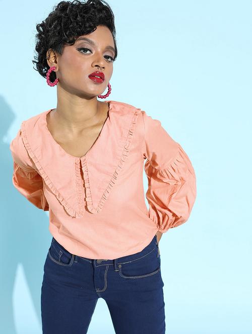 women's straight v neck top - 18041368 - Standard Image - 0