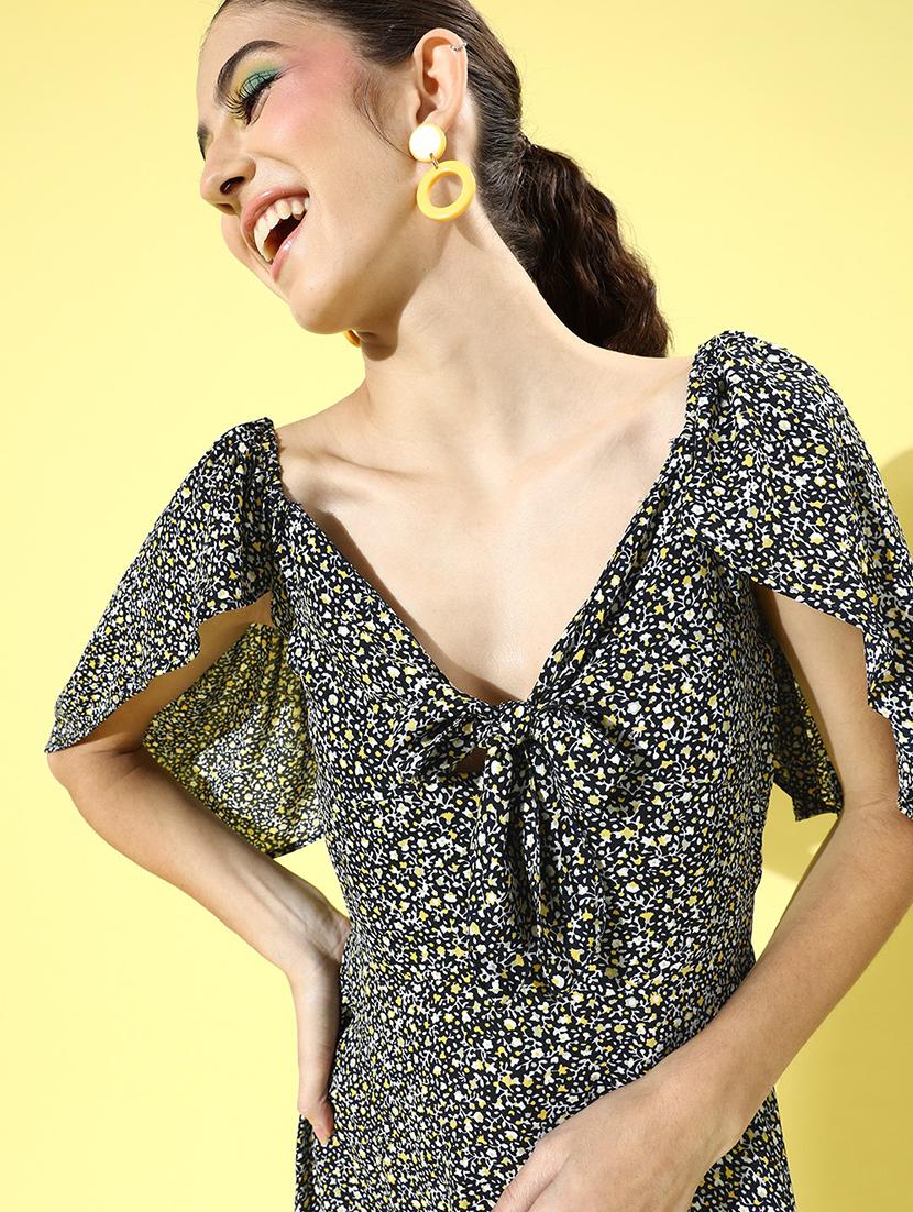 women's fit & flare floral dress - 18041377 - Standard Image - 3