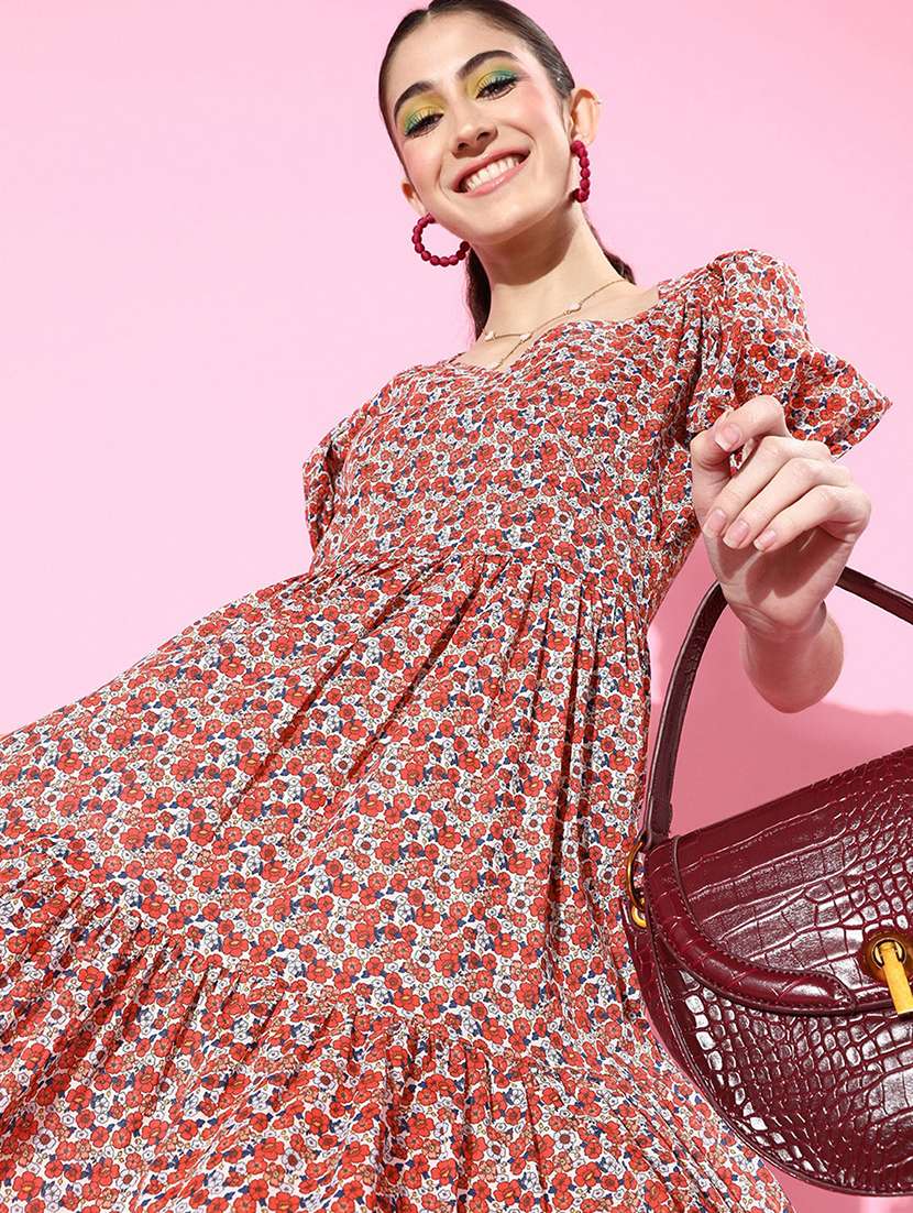 women's tiered dress floral dress - 18041399 -  Standard Image - 3