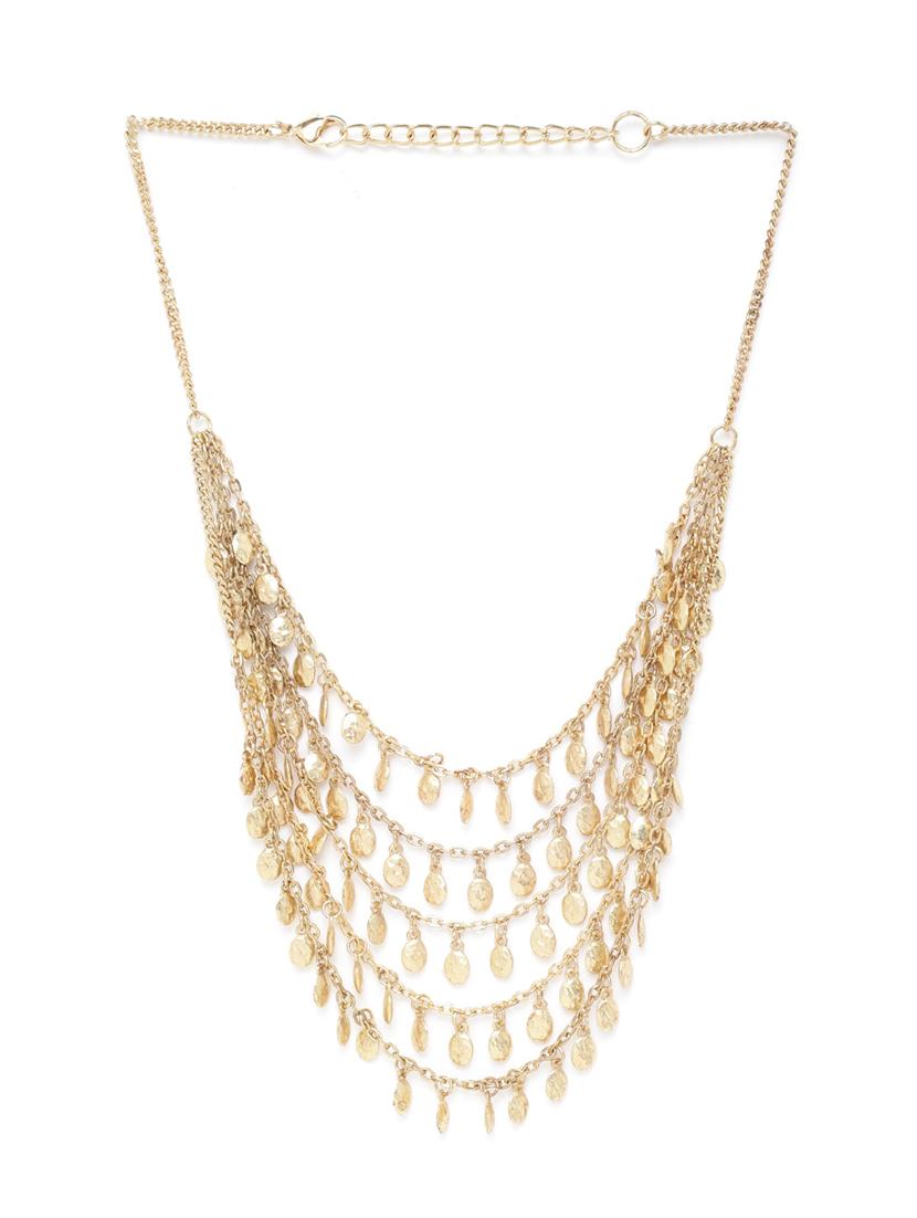 gold metal necklace - 18041724 - Zoom Image - 0