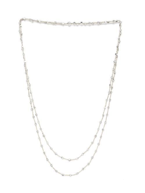 women silver-plated layered beaded necklace - 18041727 -  Standard Image - 0