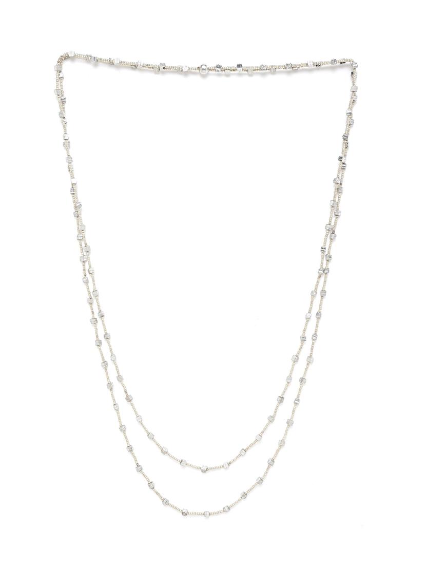 women silver-plated layered beaded necklace - 18041727 -  Zoom Image - 0