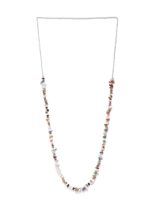 silver metal necklace - 18041731 - Standard Image - 0