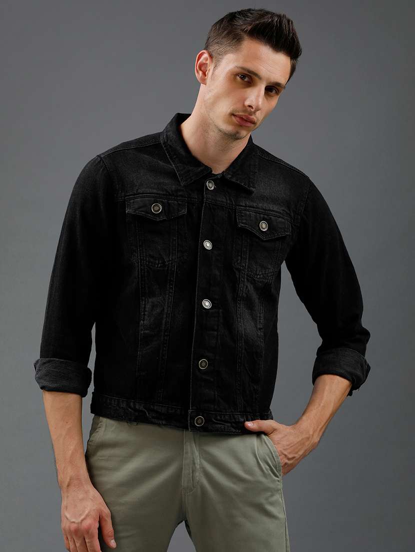 Black Denim Jacket from Jackets for Men 