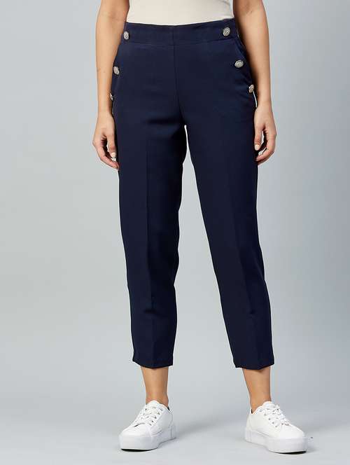 mid rise cigarette pants trouser - 18042156 -  Standard Image - 0