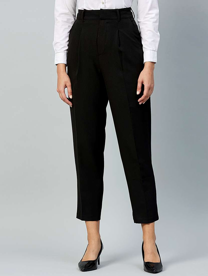 high rise pleated trouser