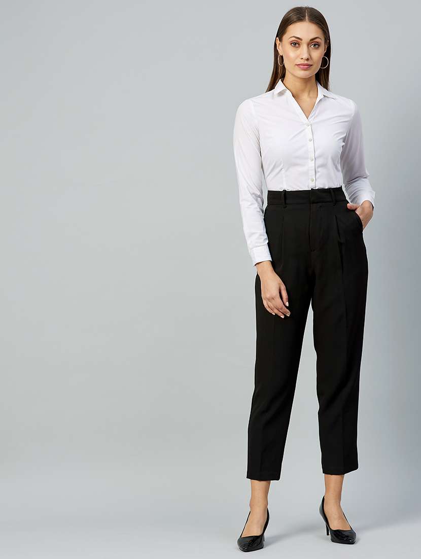 high rise pleated trouser - 18042157 -  Standard Image - 3