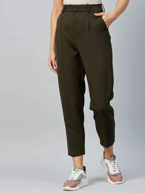 high rise pleated trouser - 18042159 -  Standard Image - 0
