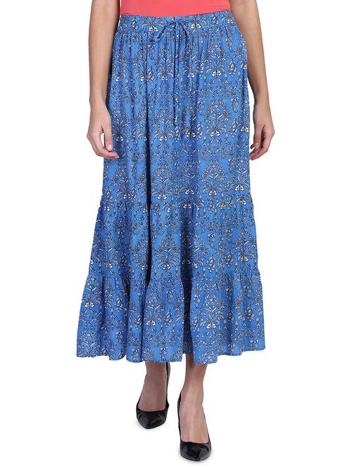 mid rise floral a-line skirt - 18042559 - Standard Image - 0