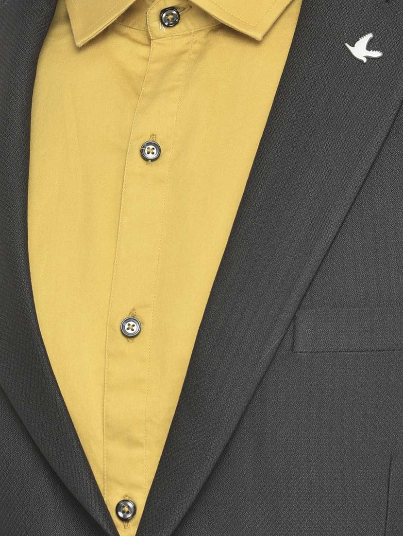 black self design single breasted suit - 18042976 -  Standard Image - 5