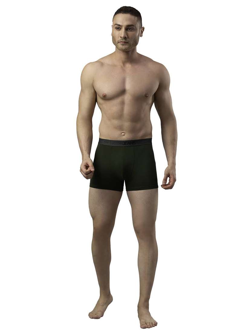 olive solid trunks brief - 18043357 - Standard Image - 3