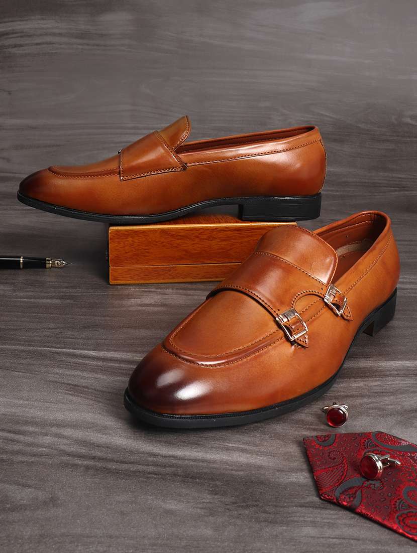 leather slip on loafers
