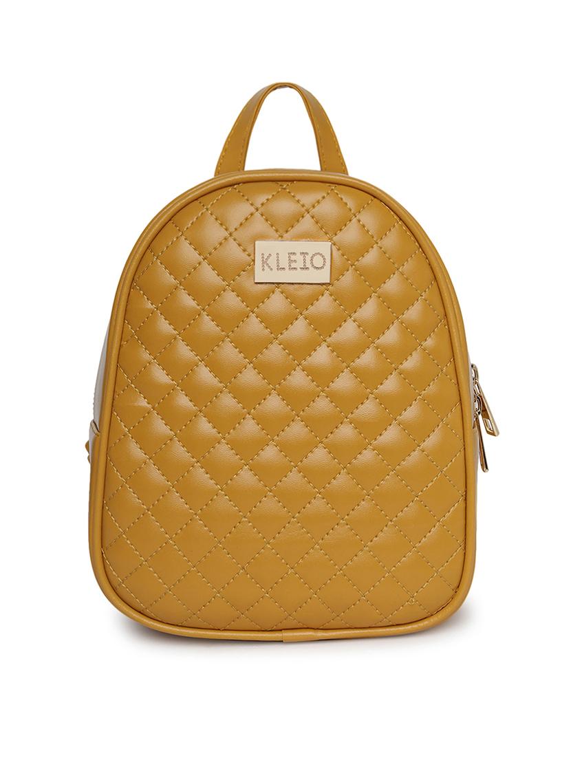 yellow leatherette (pu) regular backpack - 18044010 - Zoom Image - 0