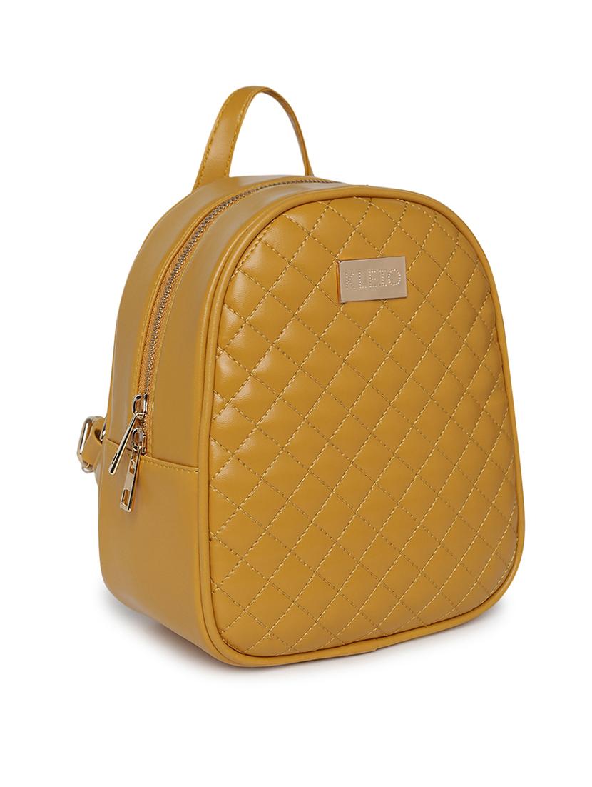 yellow leatherette (pu) regular backpack - 18044010 - Standard Image - 3