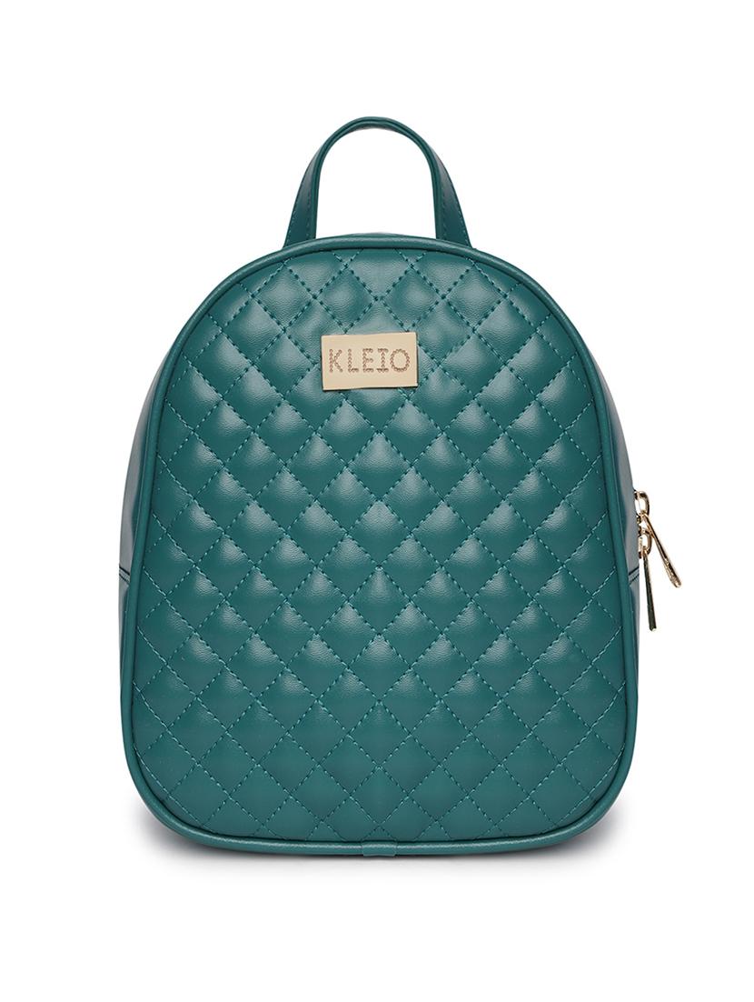 green leatherette (pu) regular backpack - 18044012 -  Zoom Image - 0