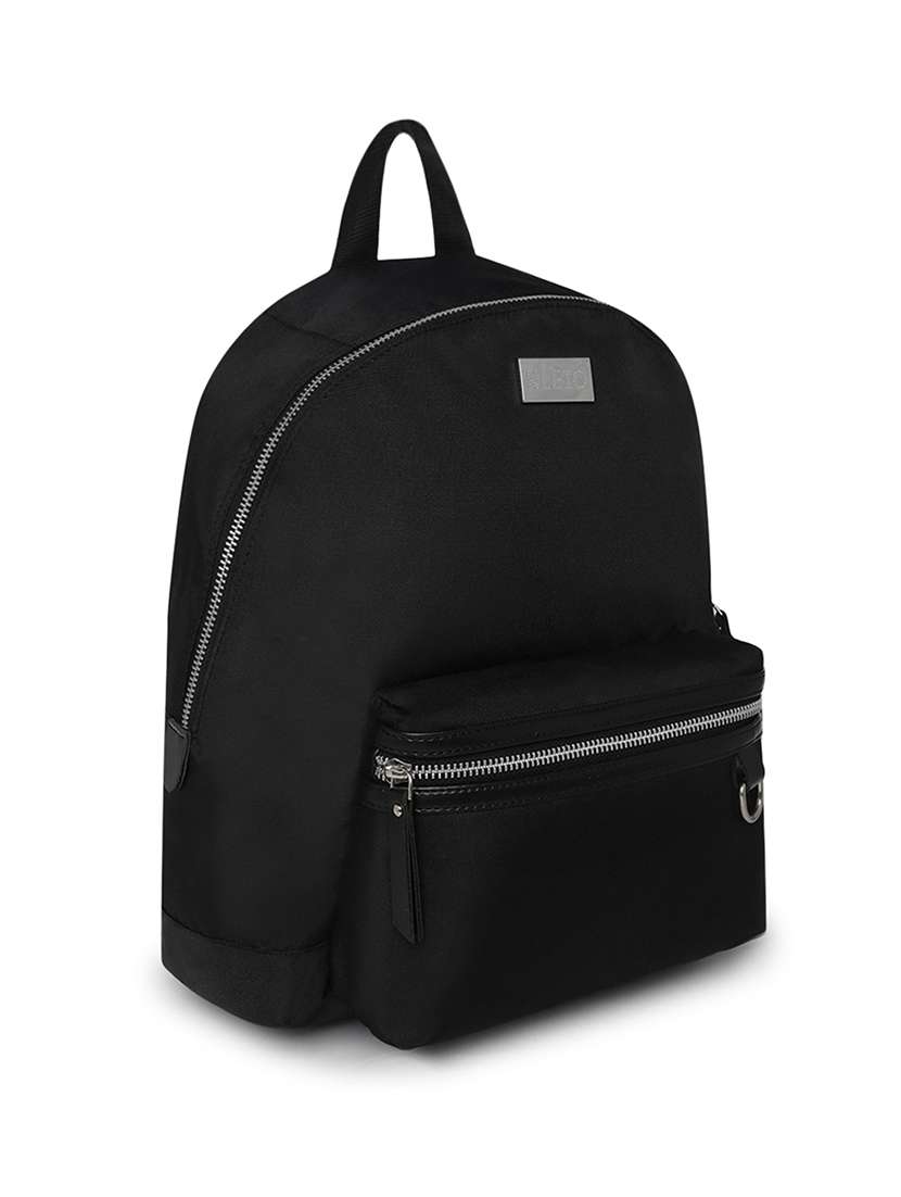Black Leatherette (pu) Regular Backpack - 18044060 -  Standard Image - 3