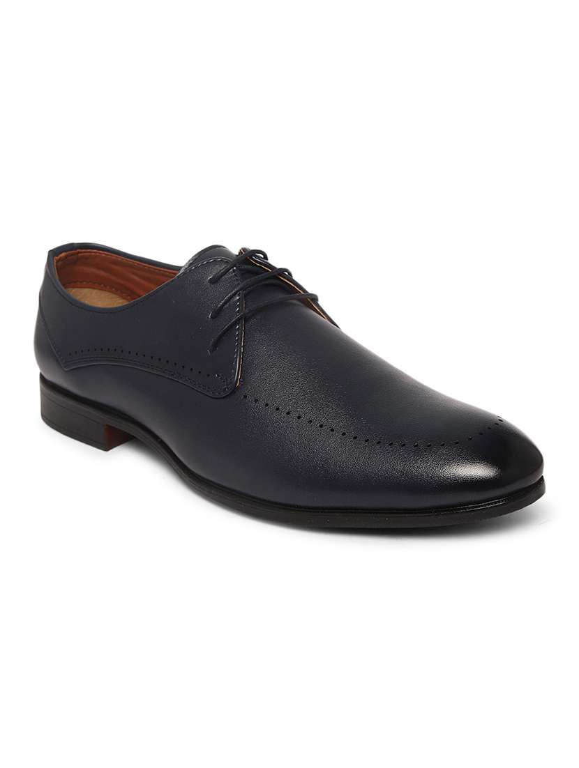 blue lace up formal shoes