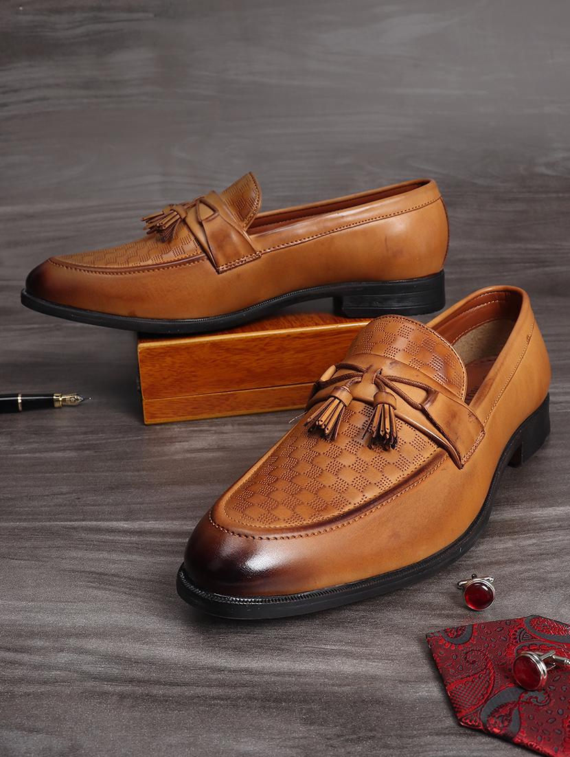 leather slip on loafers